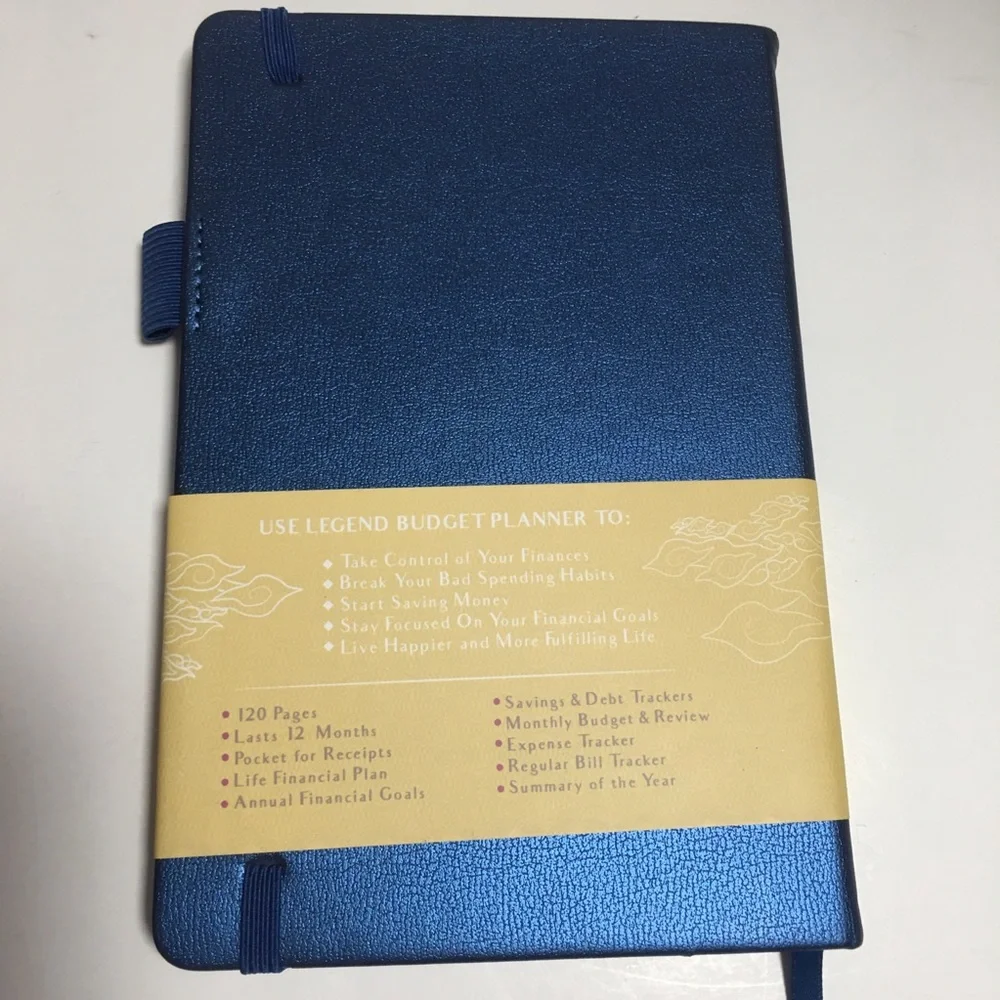 Legend 12 mo budget planner LAST ONE! Blue debossed with stickers Brand New